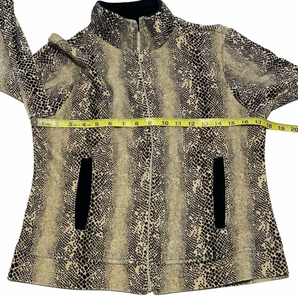 SNAKESKIN Print Long Sleeve Full Zip Jacket - Picture 3 of 10